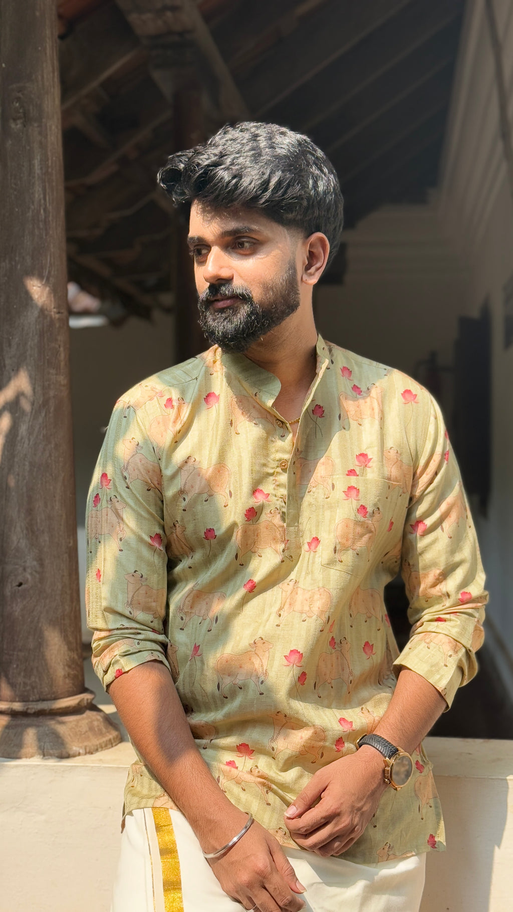 DHRUV - Pichwai Pastel Green