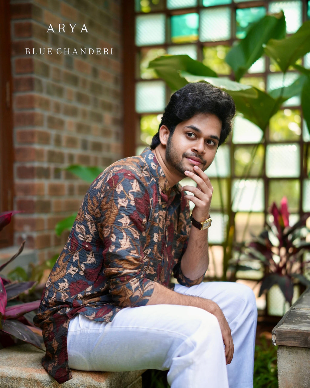 ARYA - Blue Chanderi Kurta