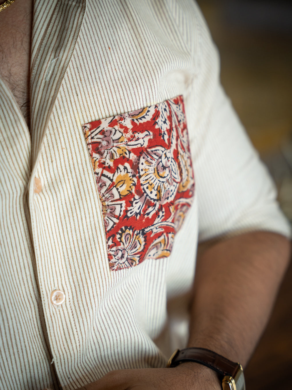 ATHARV- kalamkari detail shirt