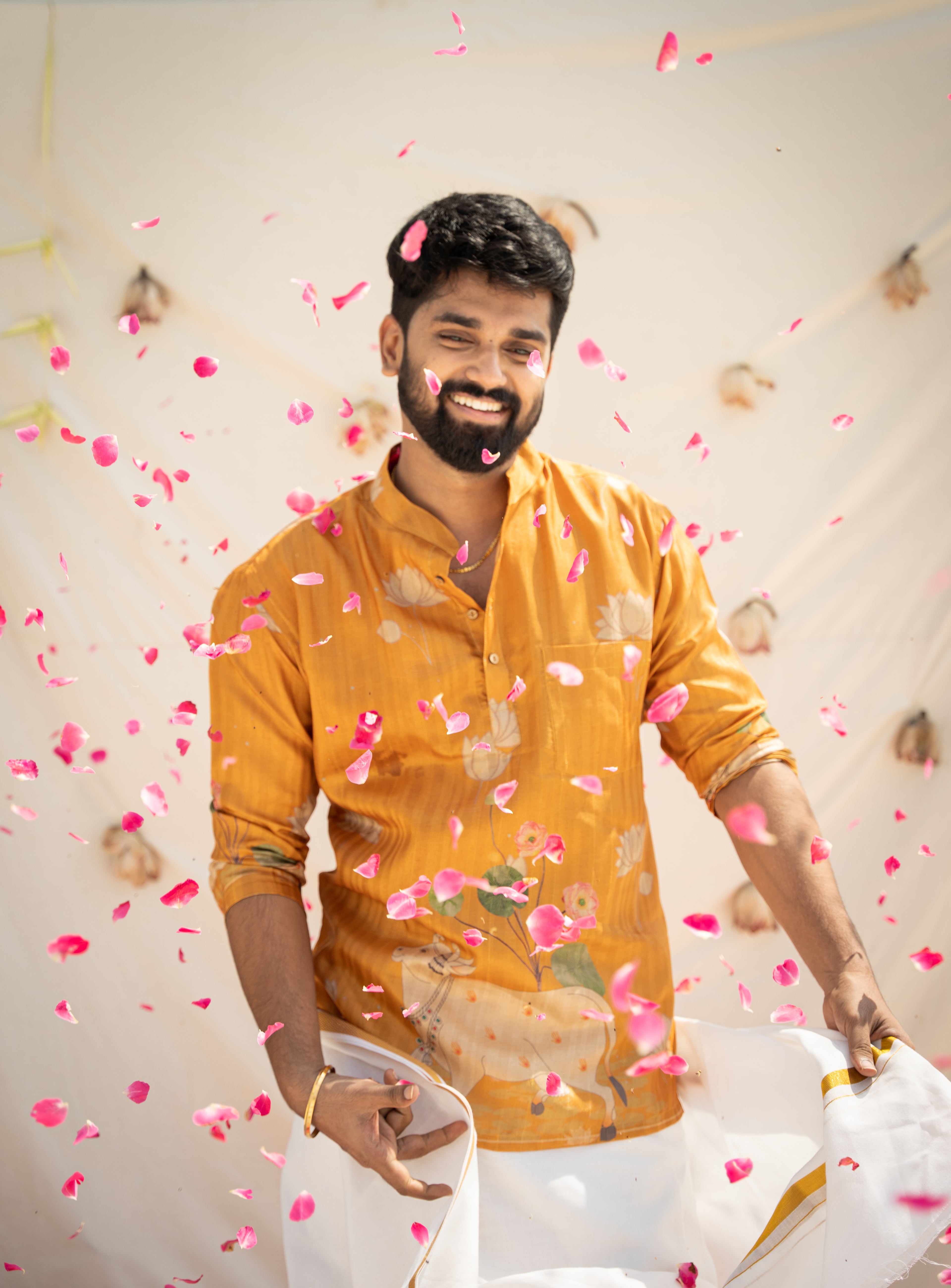 DHRUV - Pichwai Yellow Kurta