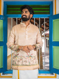 ATHARV - Off White Palm Motif Kurta
