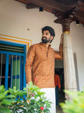 ATHARV - Brown Checks Kurta