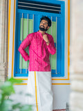 ATHARV - Magenta Handlom Kurta