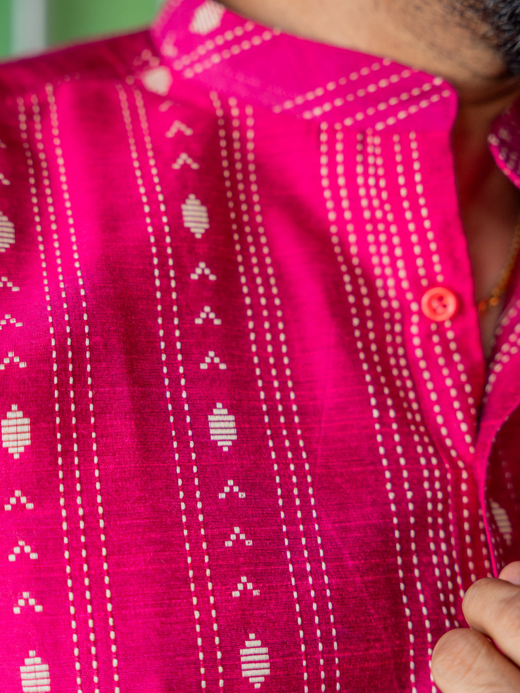 ATHARV - Magenta Handlom Kurta