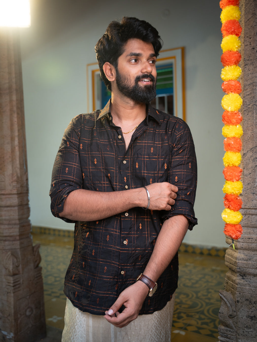AARAV - Black Checks Shirt