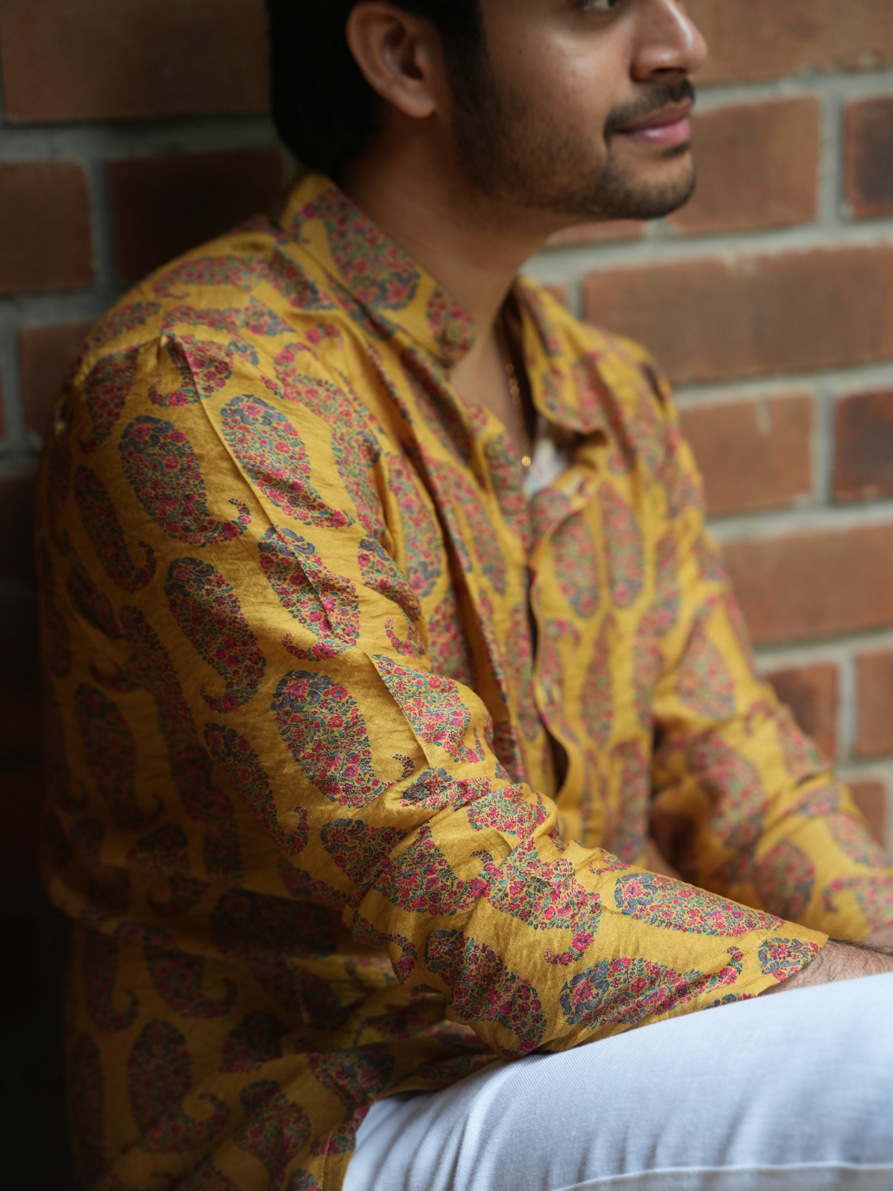 ARYA - Yellow Chanderi Kurta