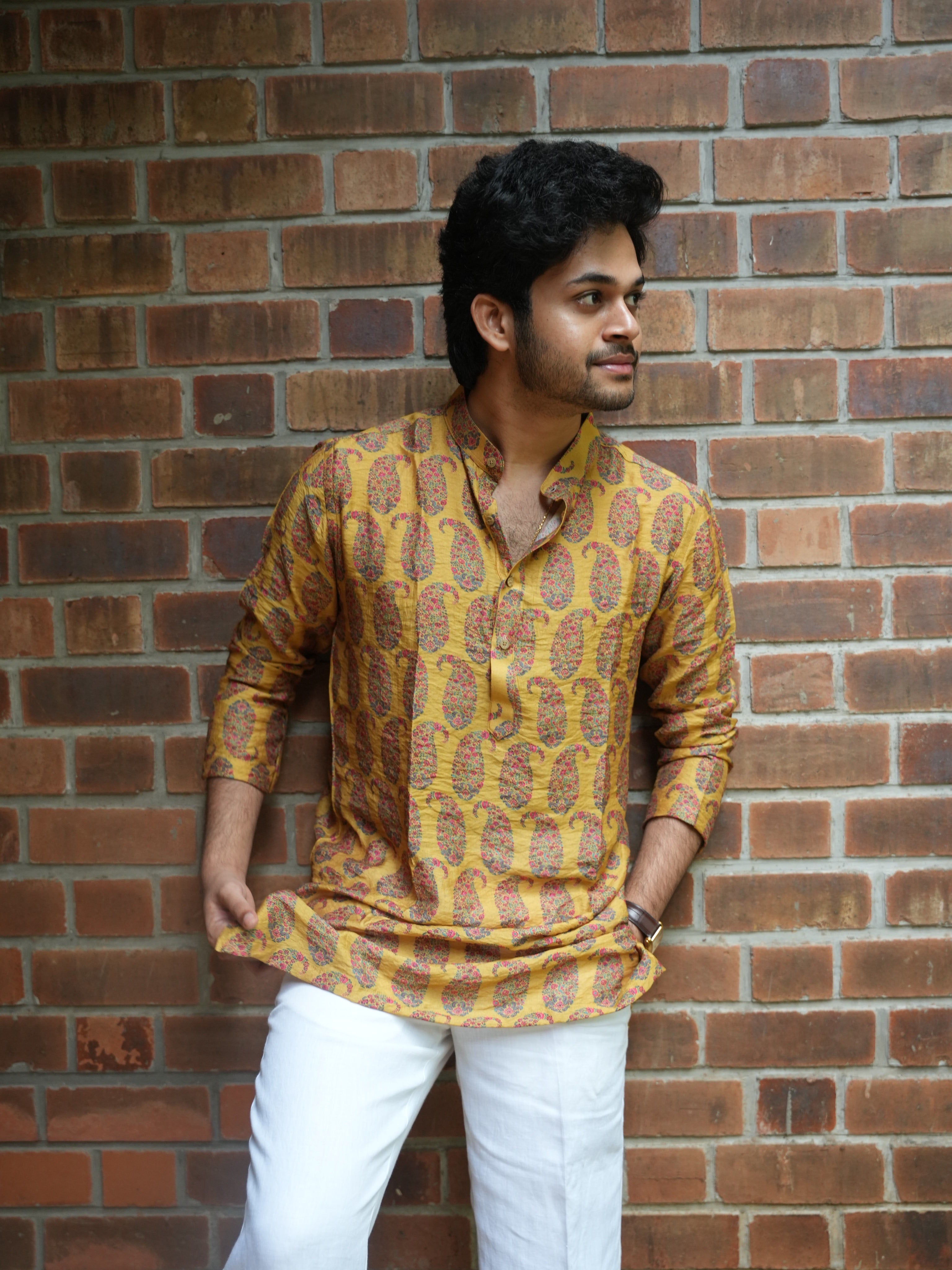 ARYA - Yellow Chanderi Kurta