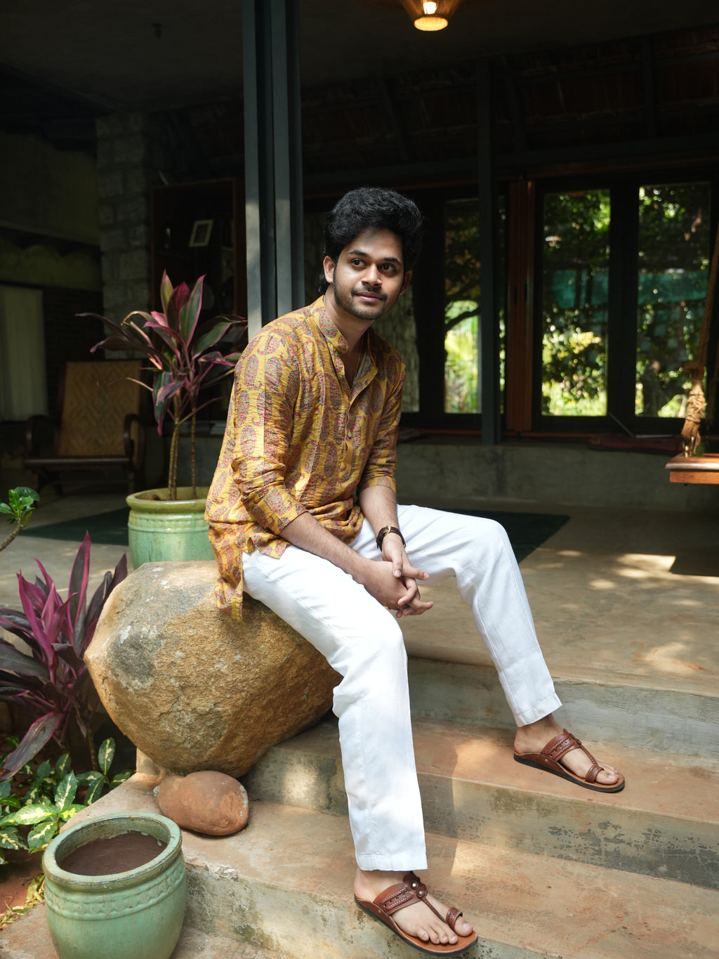 ARYA - Yellow Chanderi Kurta