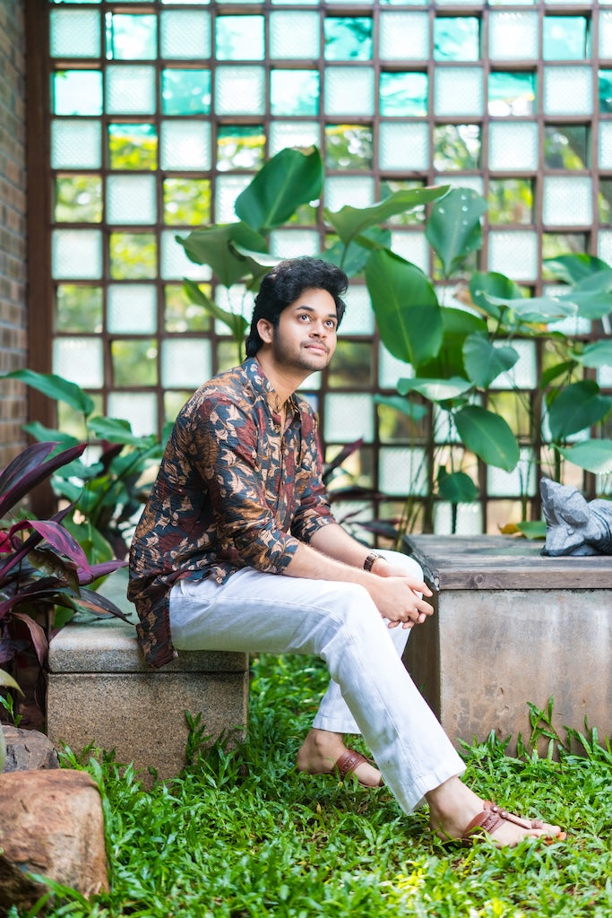 ARYA - Blue Chanderi Kurta