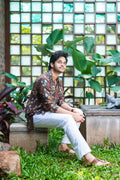 ARYA - Blue Chanderi Kurta