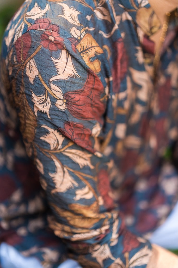ARYA - Blue Chanderi Kurta