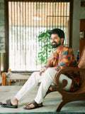 ARYA - Brick Red Chanderi Kurta
