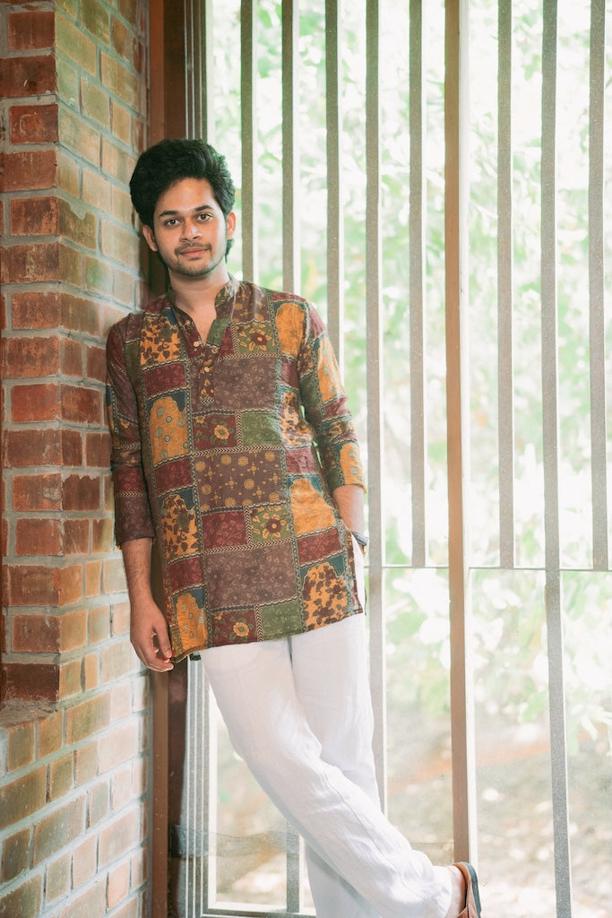 ARYA - Checks Chanderi Kurta