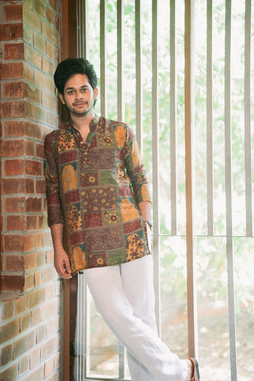 ARYA - Checks Chanderi Kurta