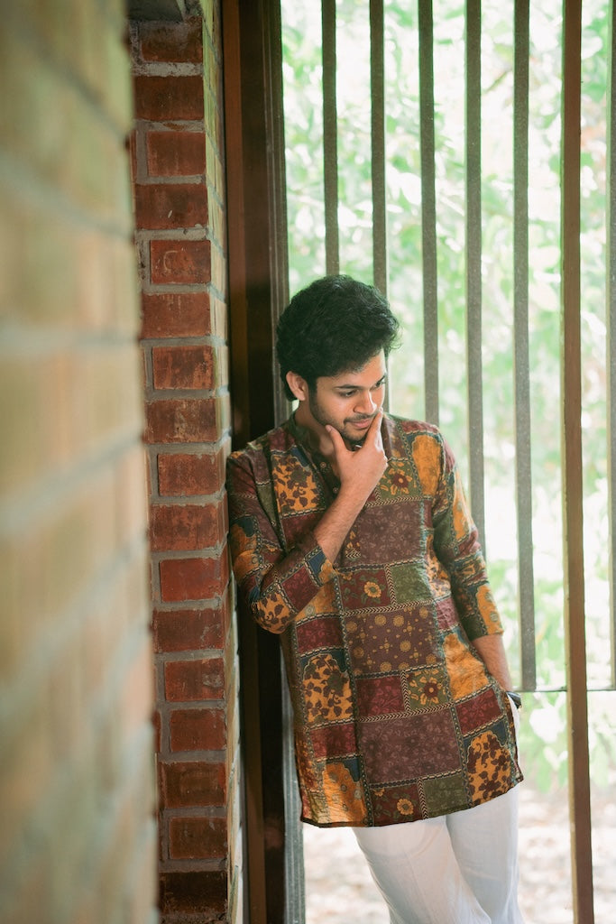 ARYA - Checks Chanderi Kurta
