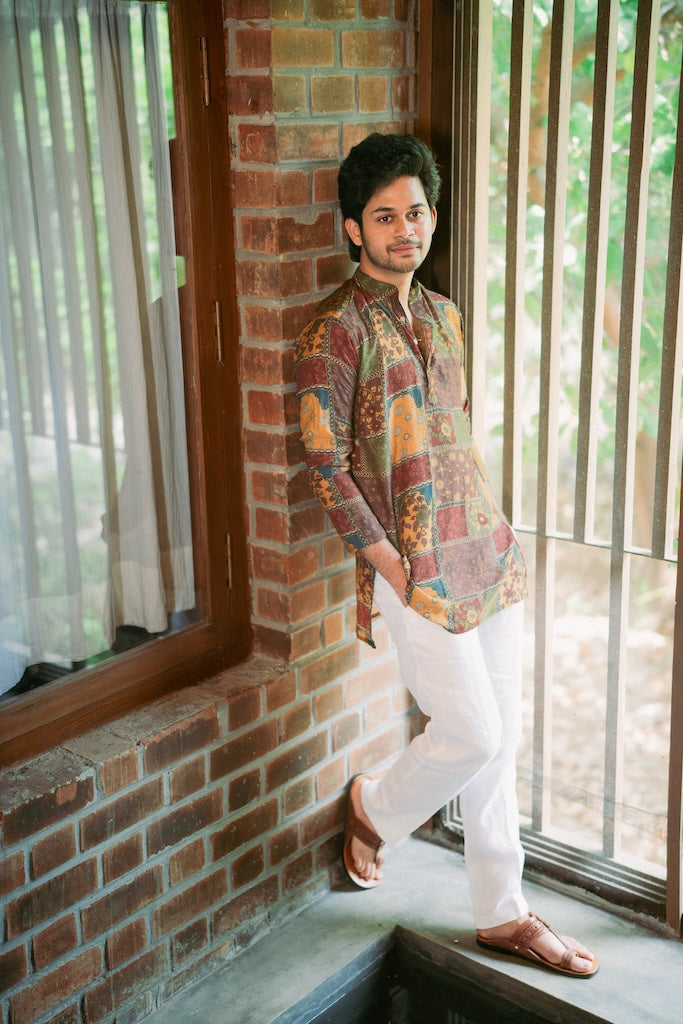 ARYA - Checks Chanderi Kurta