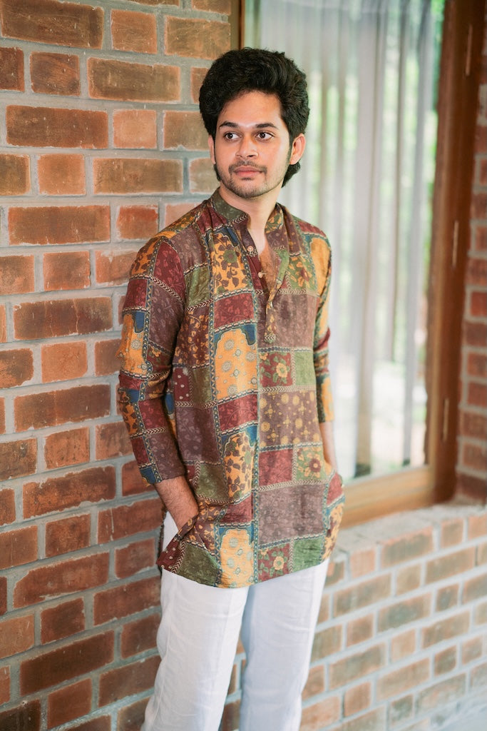 ARYA - Checks Chanderi Kurta