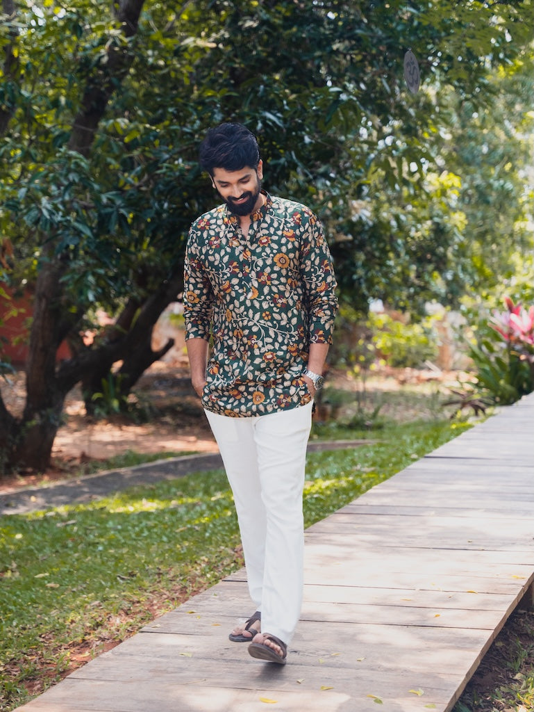 ARYA - Green Chanderi Kurta
