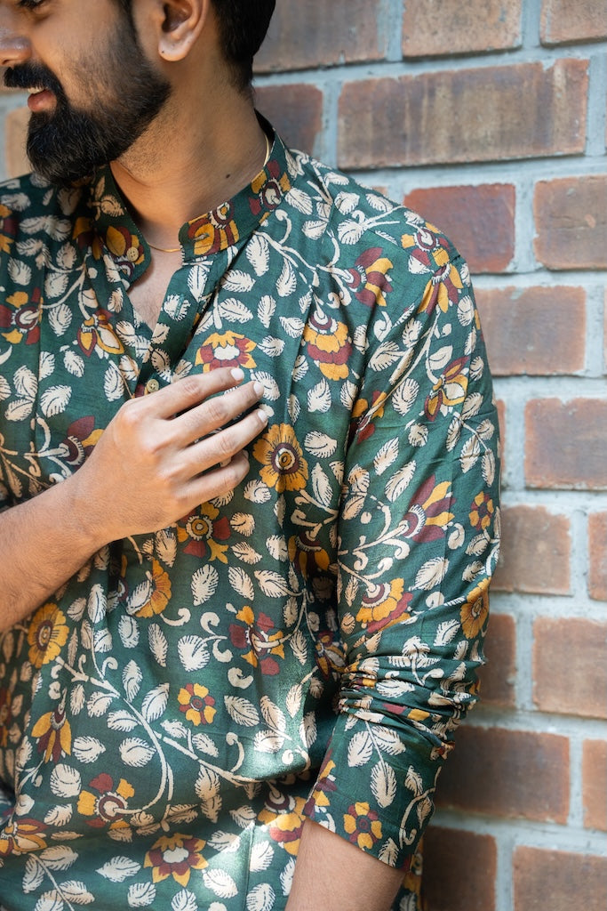 ARYA - Green Chanderi Kurta