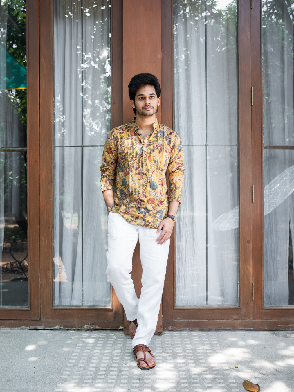 ARYA - Yellow Kantha Kurta - Ready Shipping