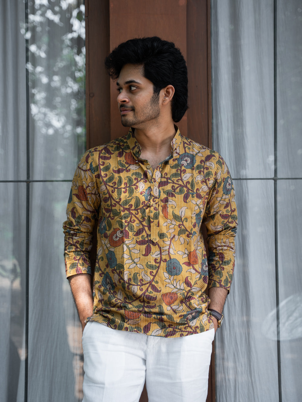 ARYA - Yellow Kantha Kurta - Ready Shipping