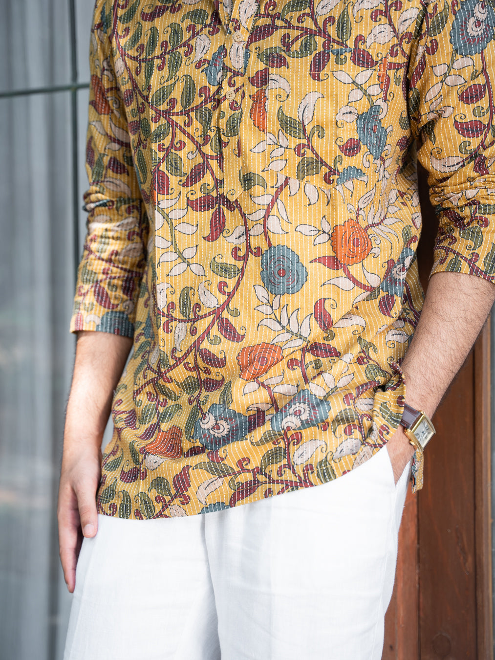 ARYA - Yellow Kantha Kurta - Ready Shipping