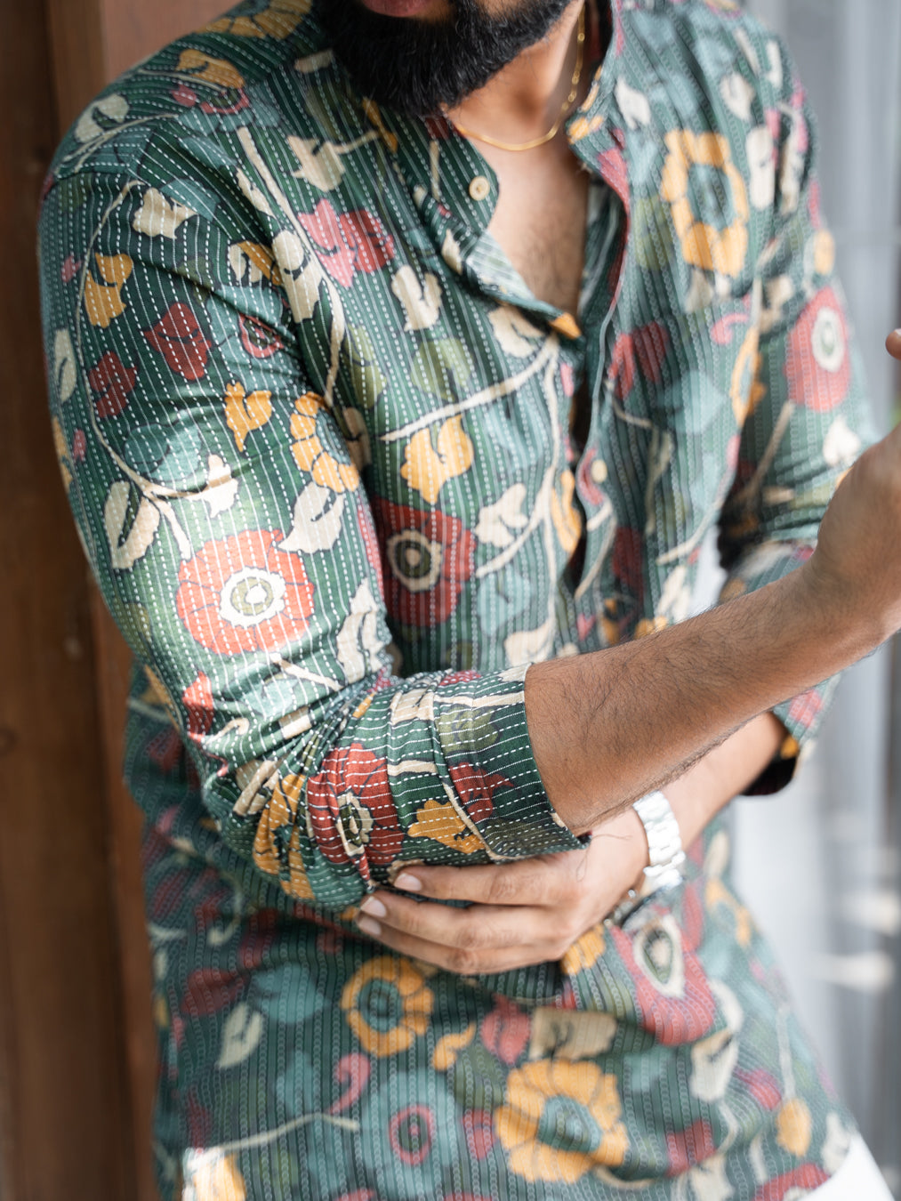 ARYA - Green Kantha Kurta