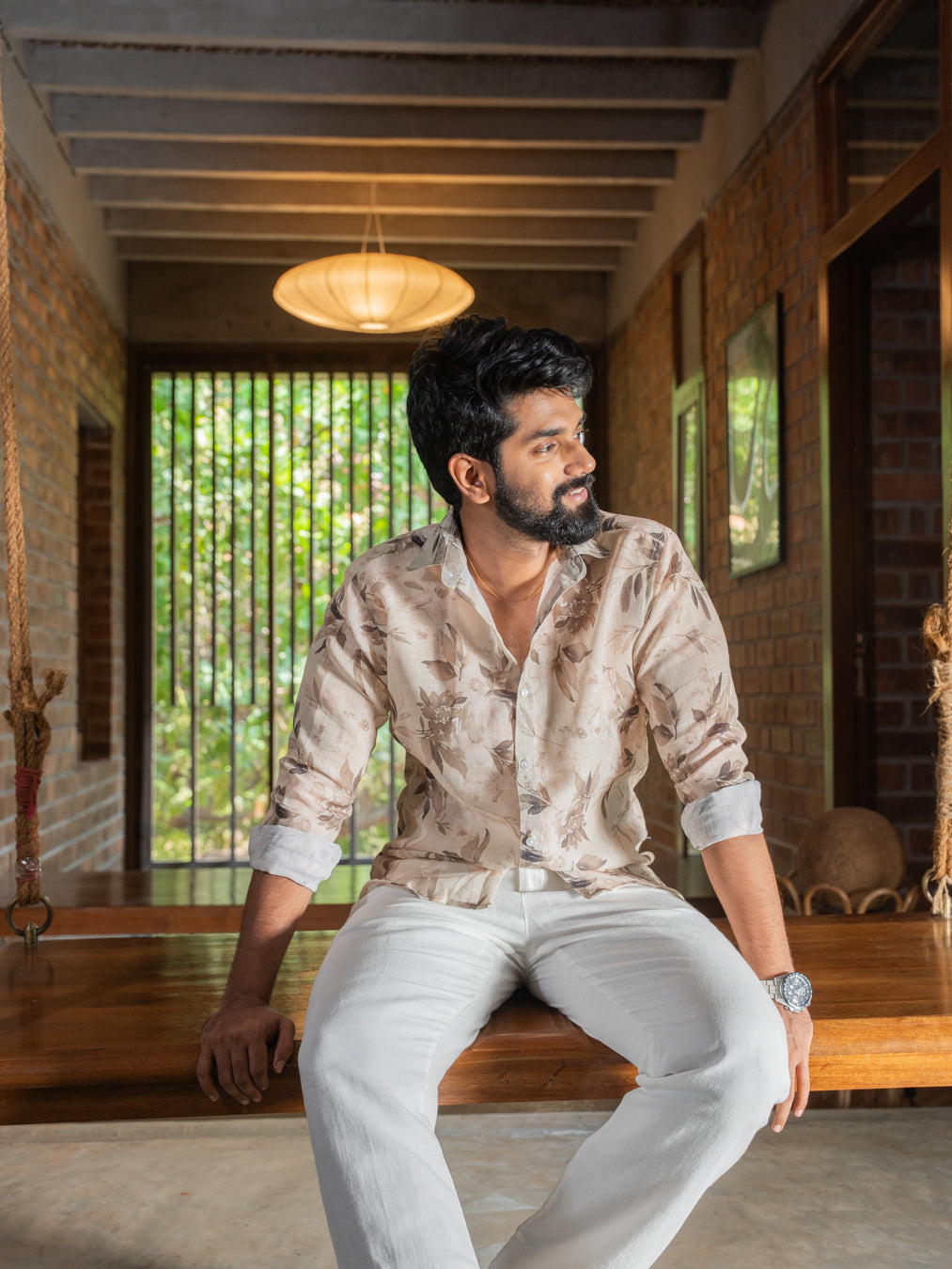 ARYA - Cream Yellow linen