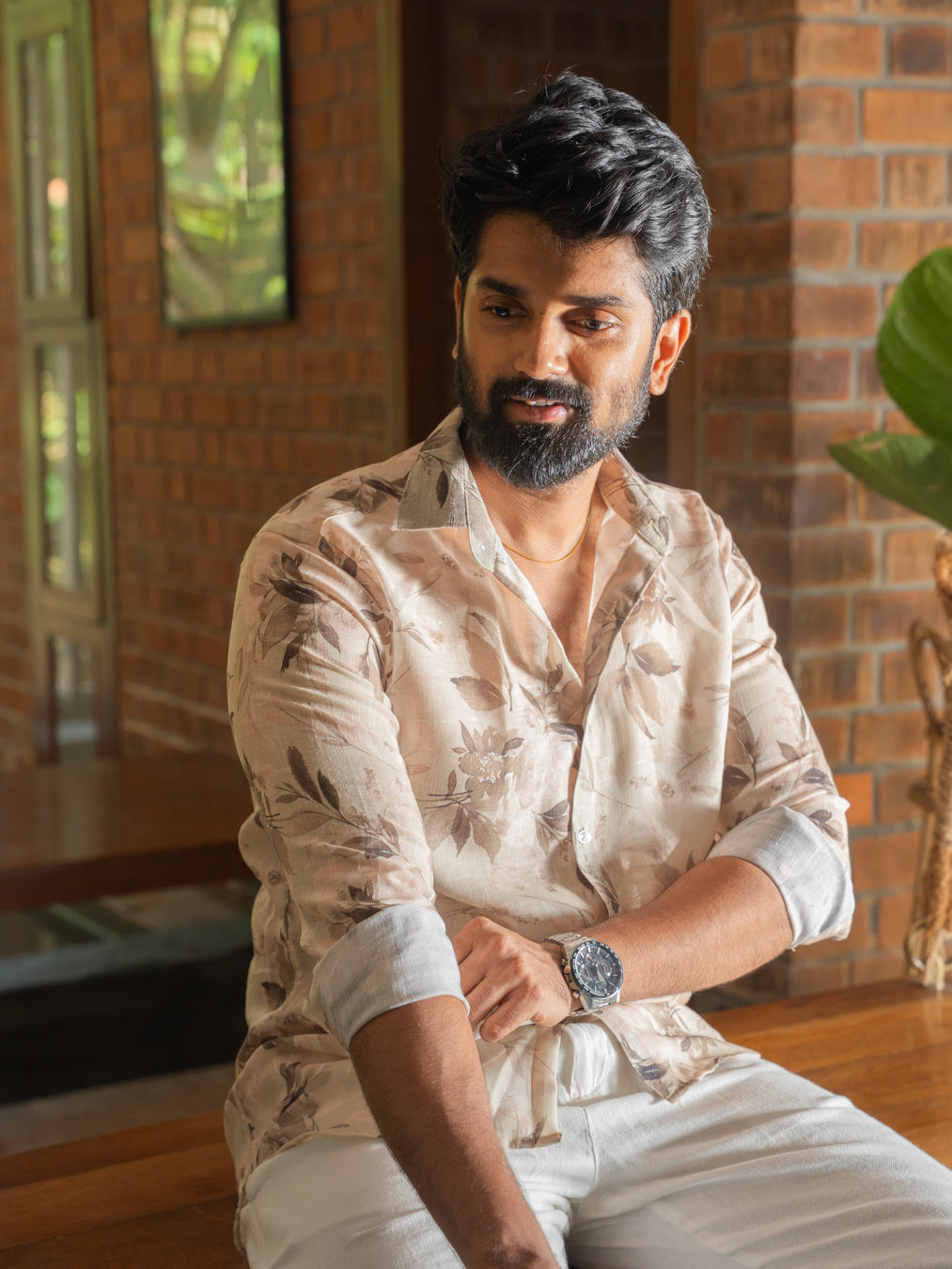 ARYA - Cream Yellow linen