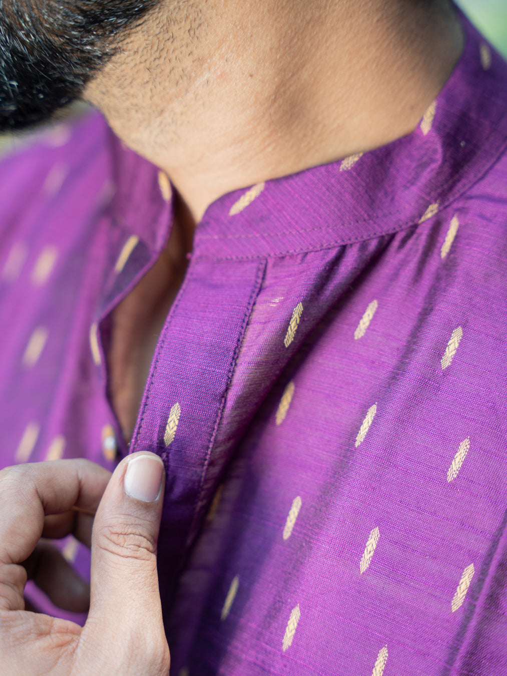 AARAV -Purple Butta Kurta