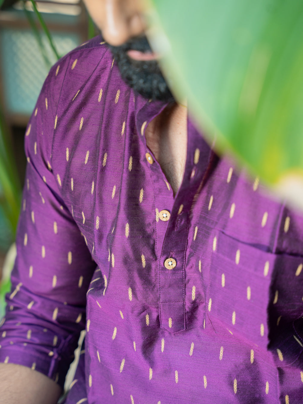 AARAV -Purple Butta Kurta