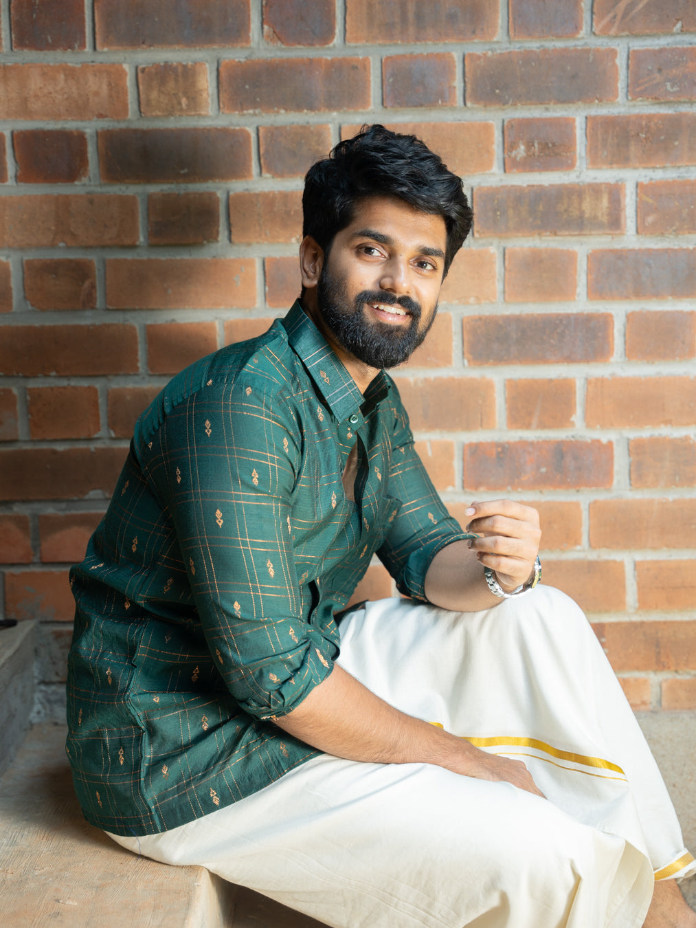 AARAV - Green Checks Shirt