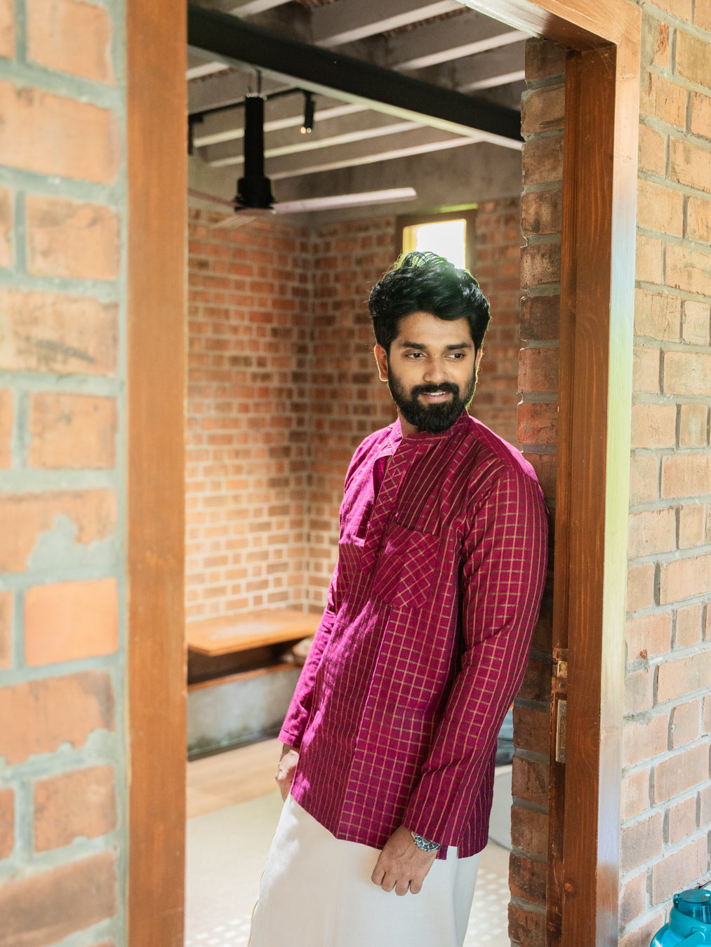 AARAV - Pink Checks Kurta