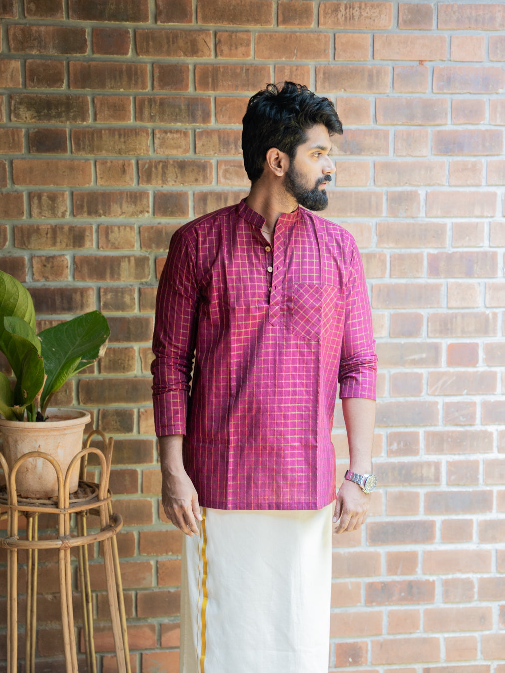 AARAV - Pink Checks Kurta
