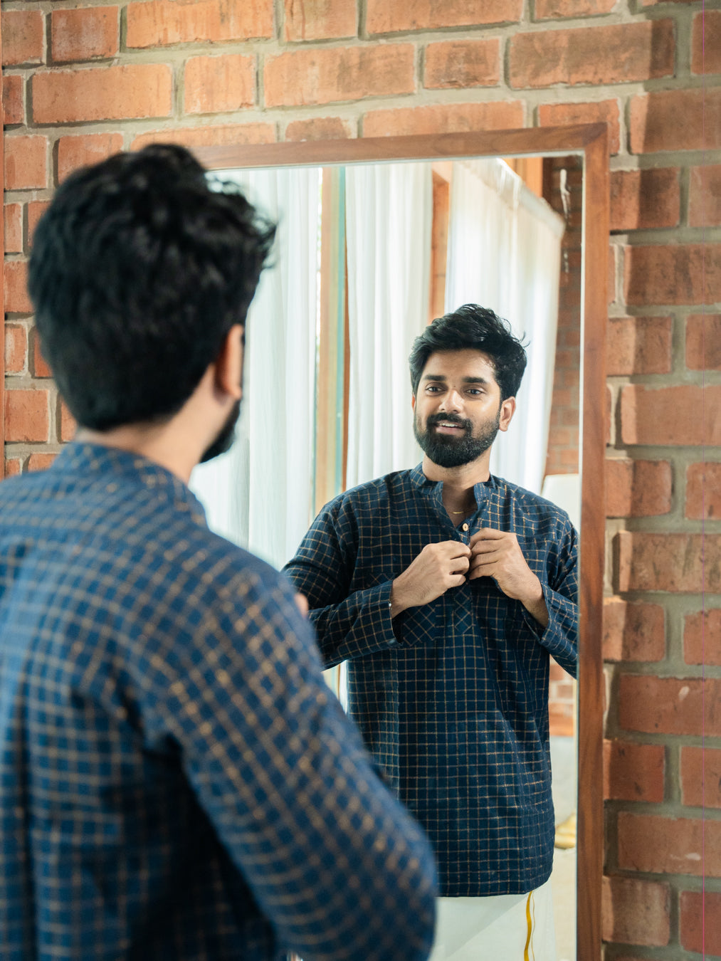 AARAV - Navy Blue Checks