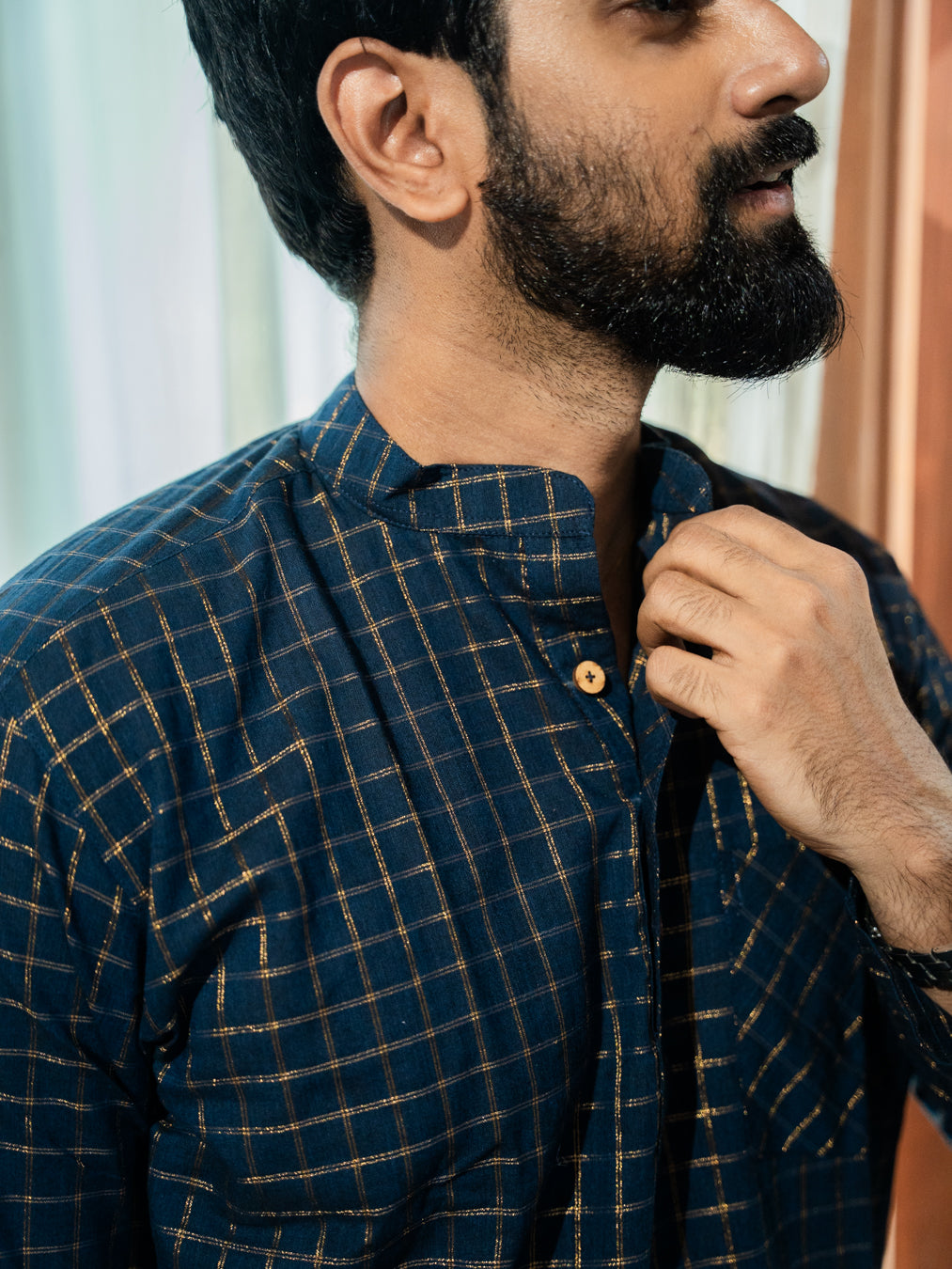 AARAV - Navy Blue Checks