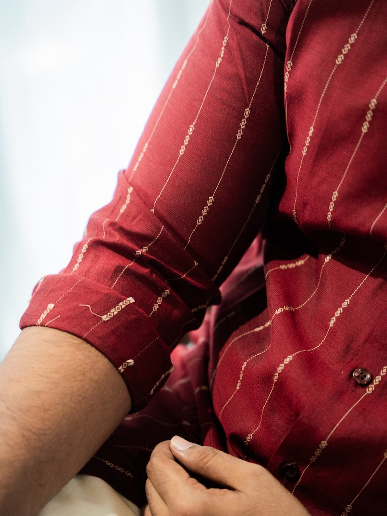 AARAV - Red Stripe Shirt
