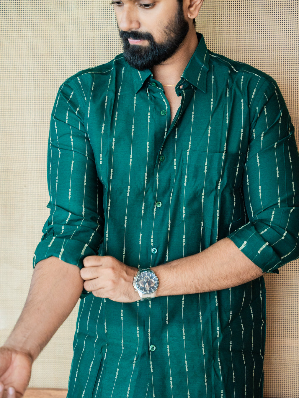 AARAV - Green Stripe Shirt