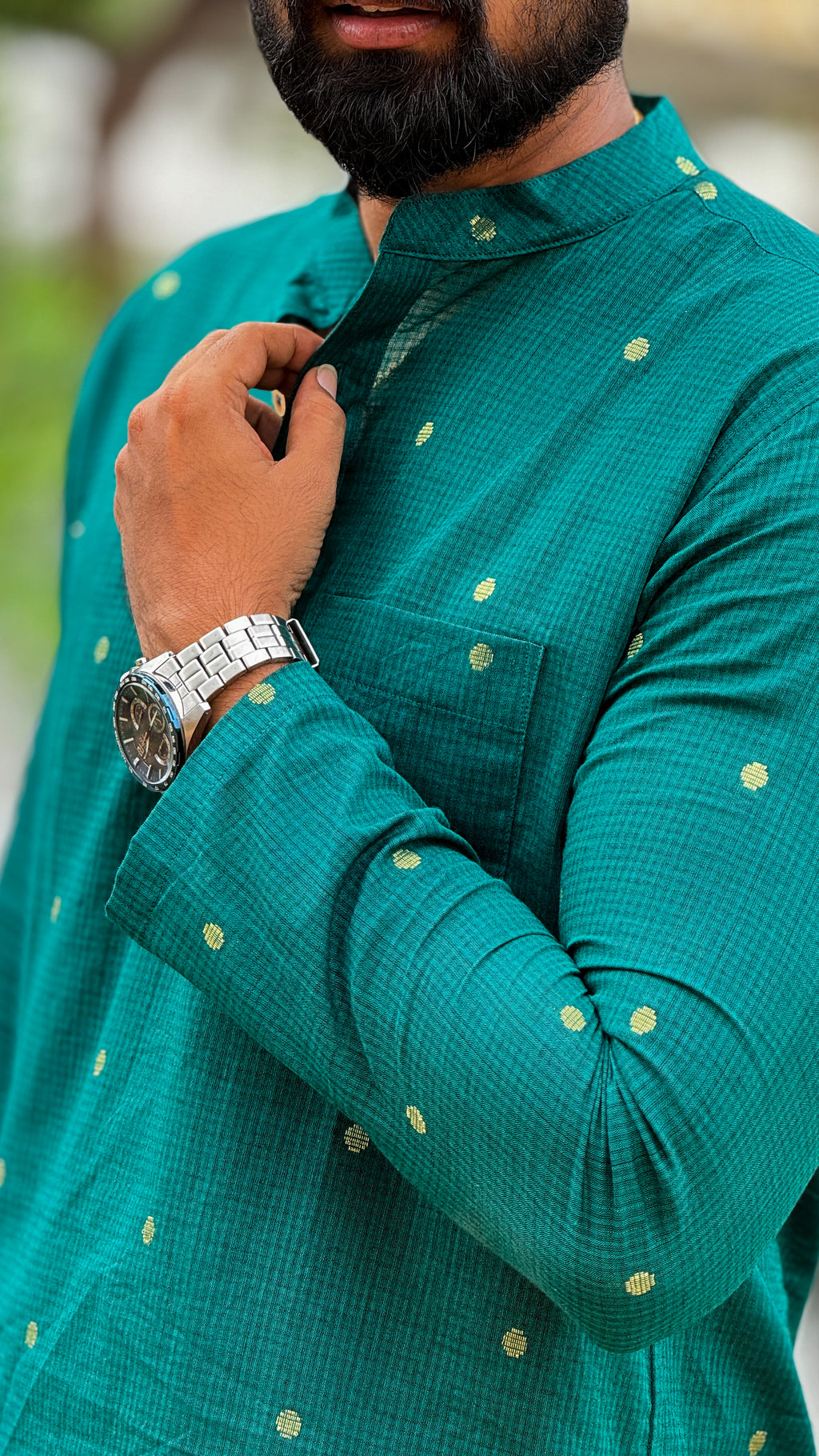Arsh - Green Butta Kurta
