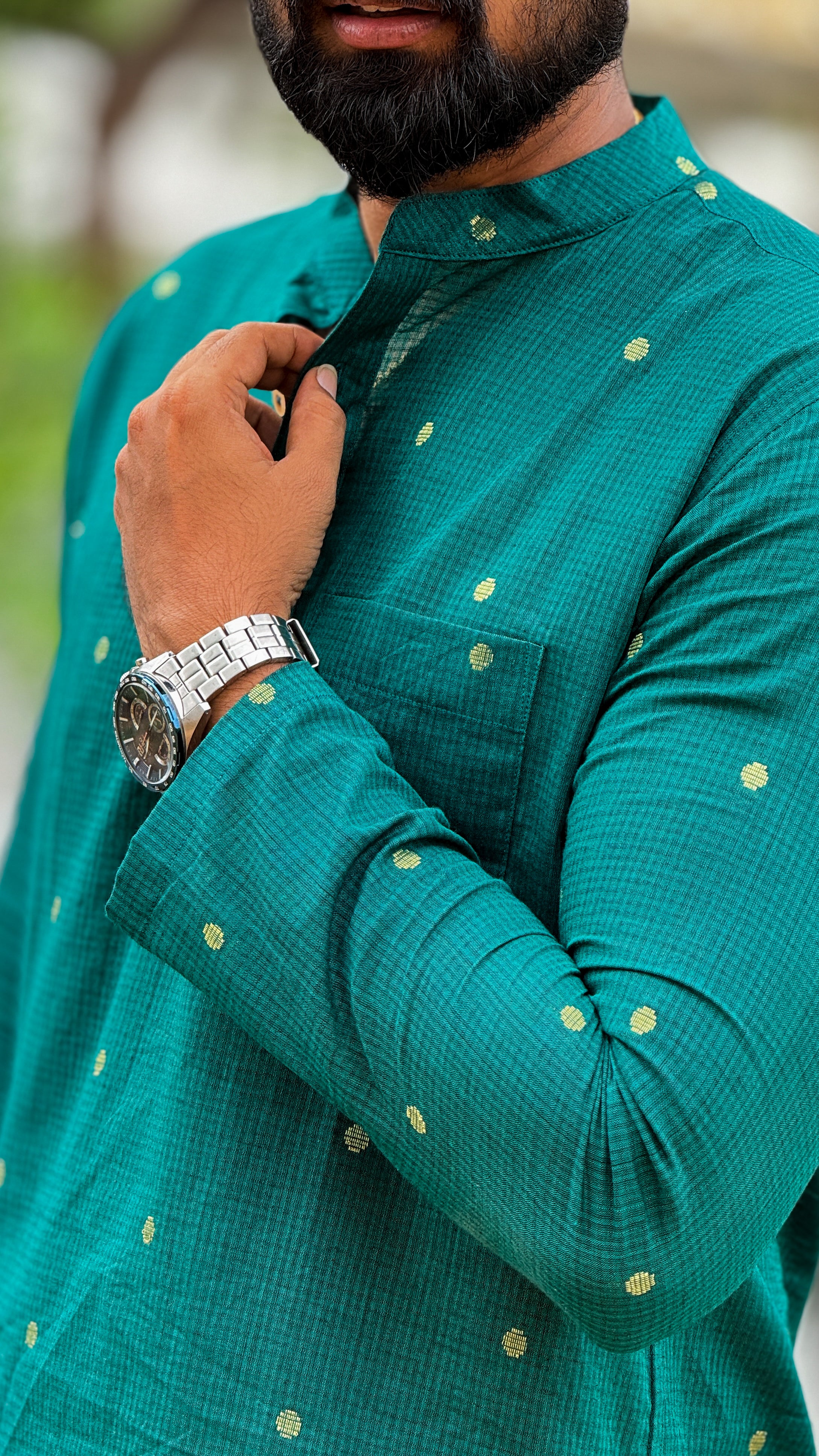 Arsh - Green Butta Kurta