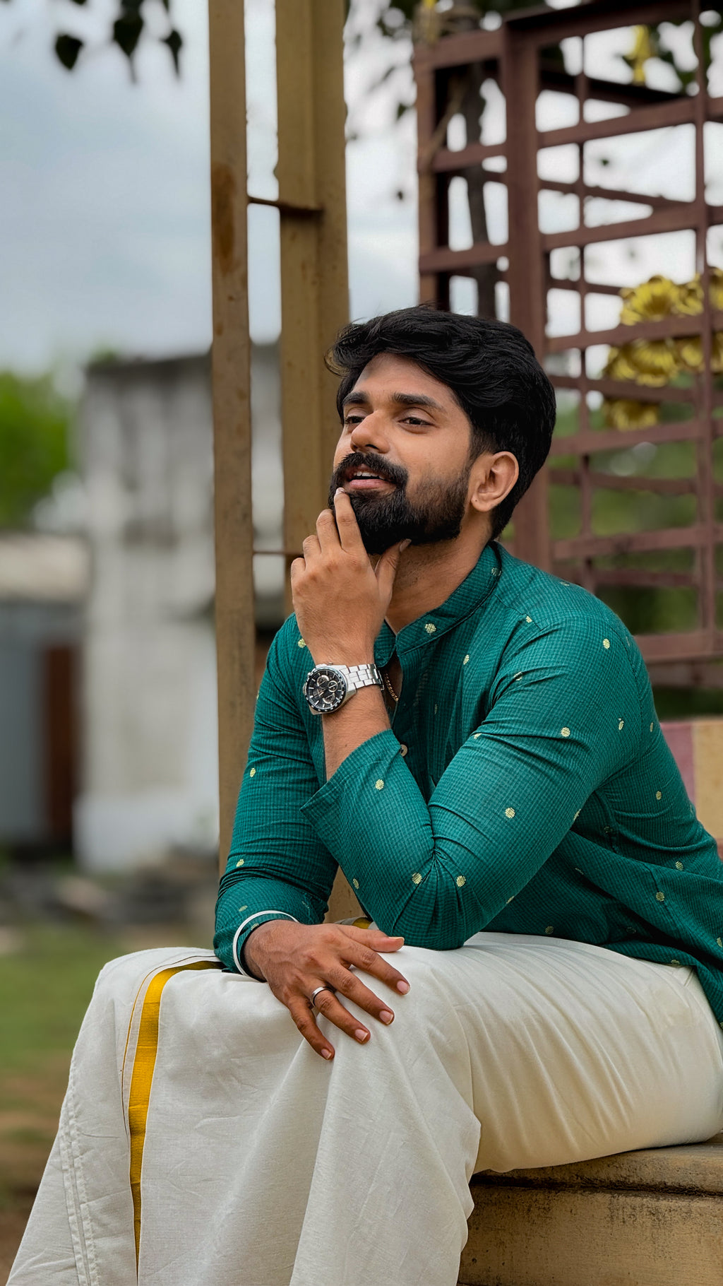 Arsh - Green Butta Kurta