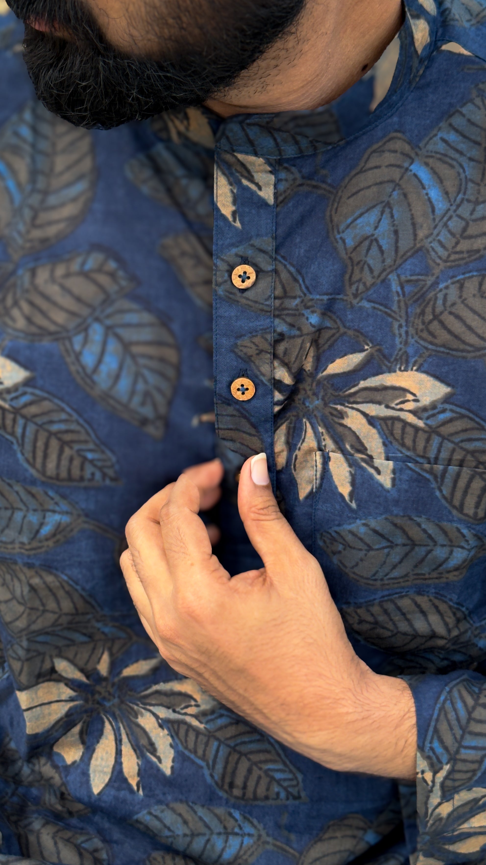 ARSH -  Navy Blue Bagru
