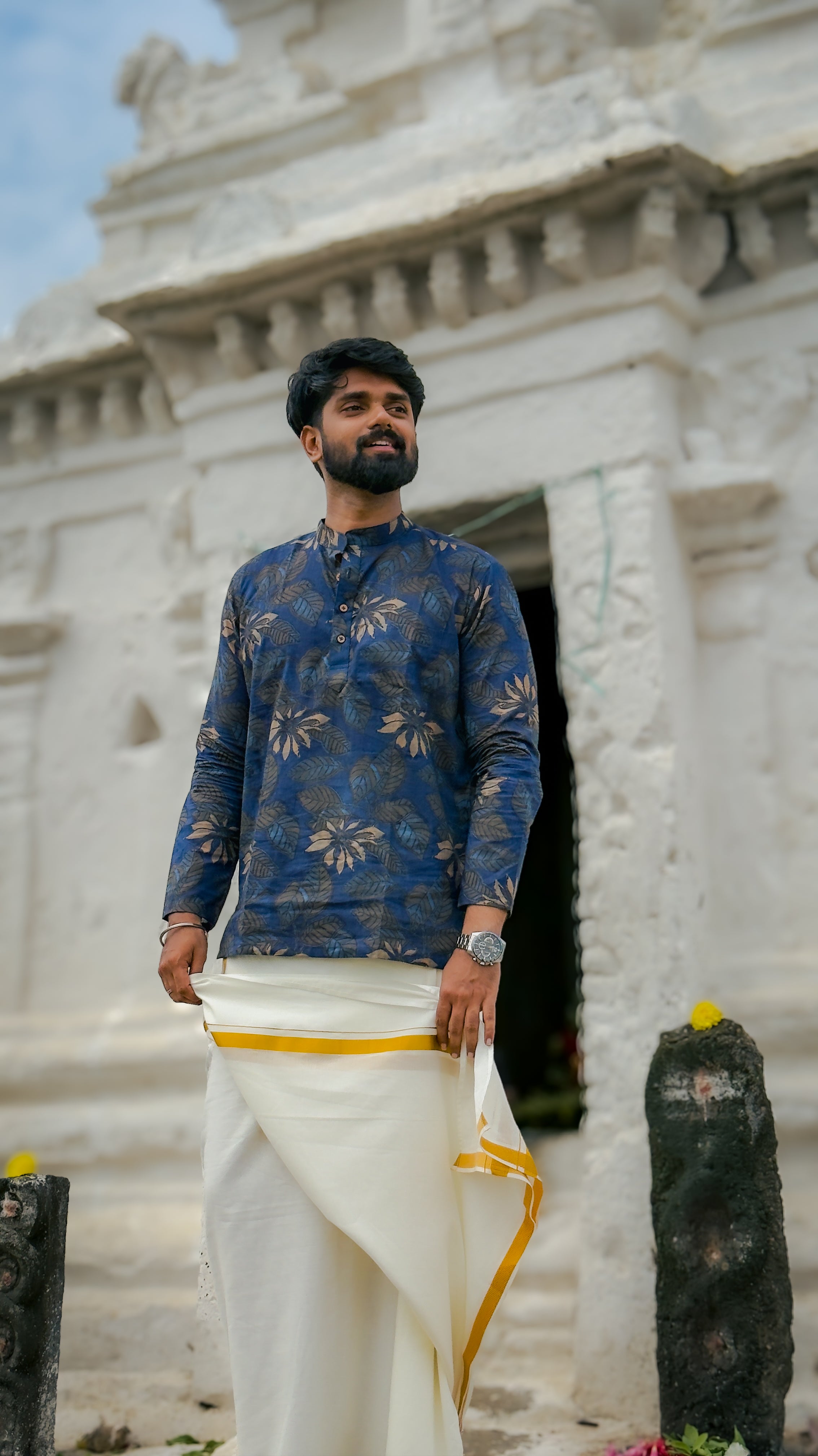 ARSH -  Navy Blue Bagru