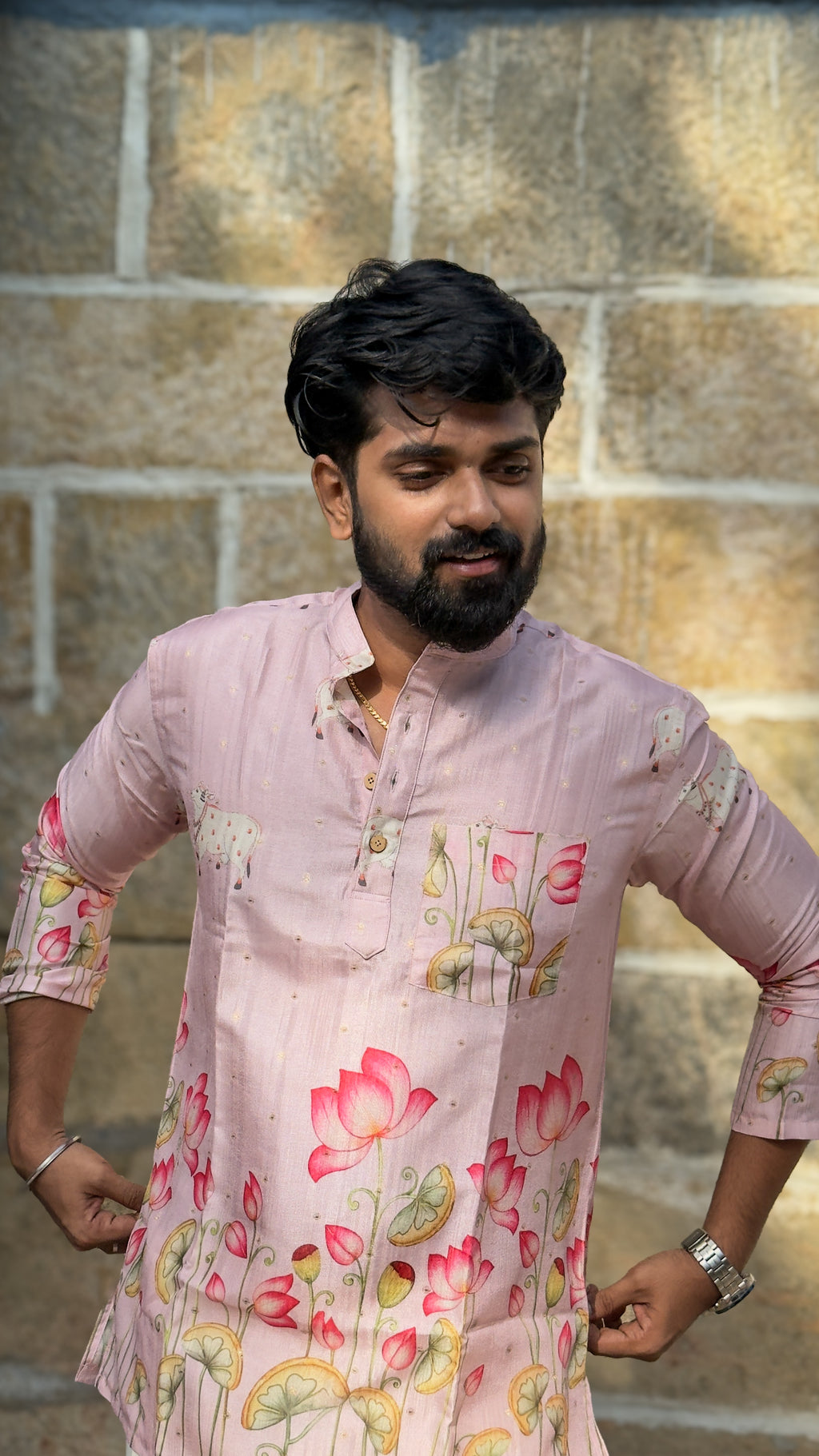 DHRUV - Pichwai Pastel Pink