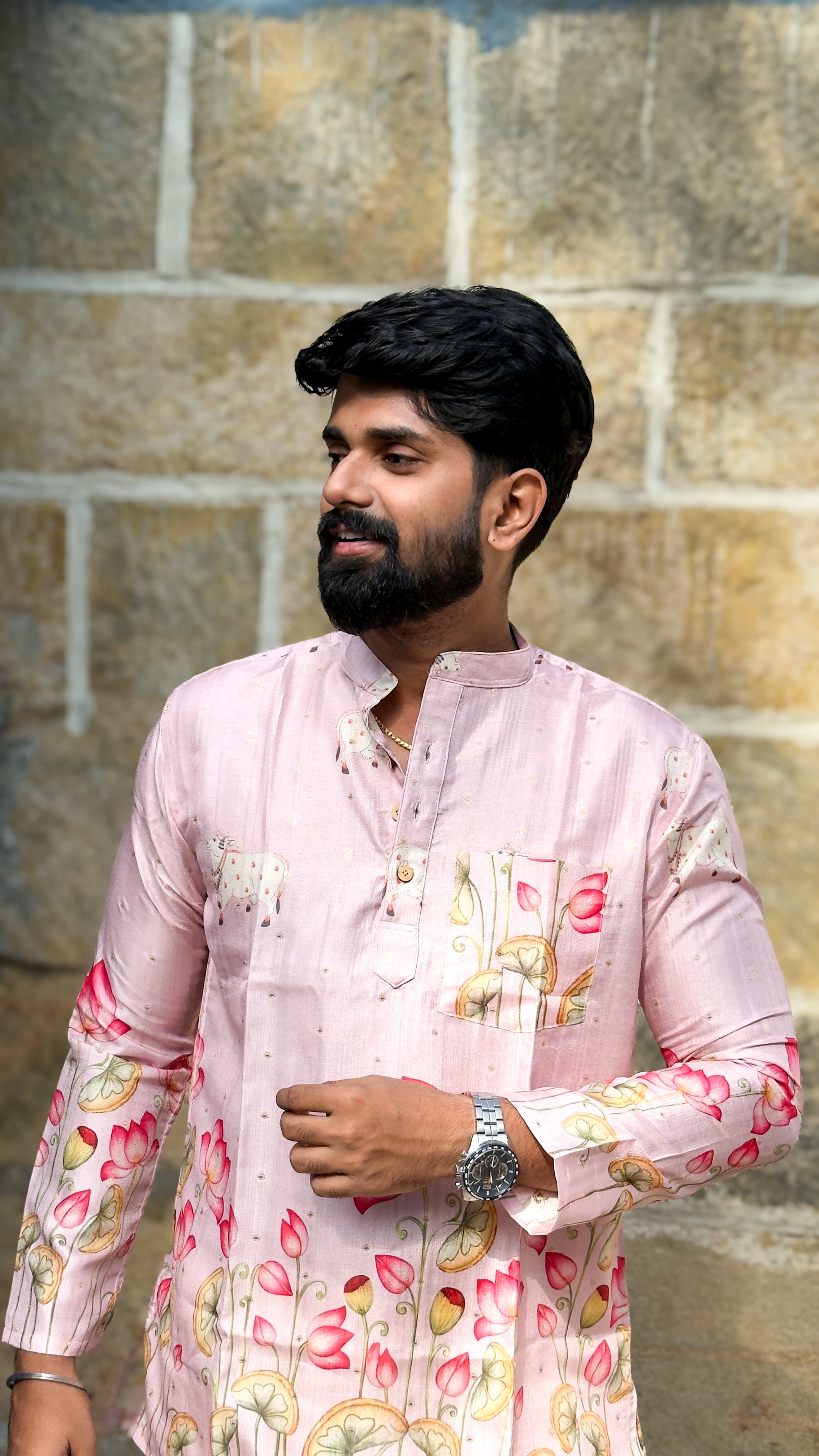 DHRUV - Pichwai Pastel Pink