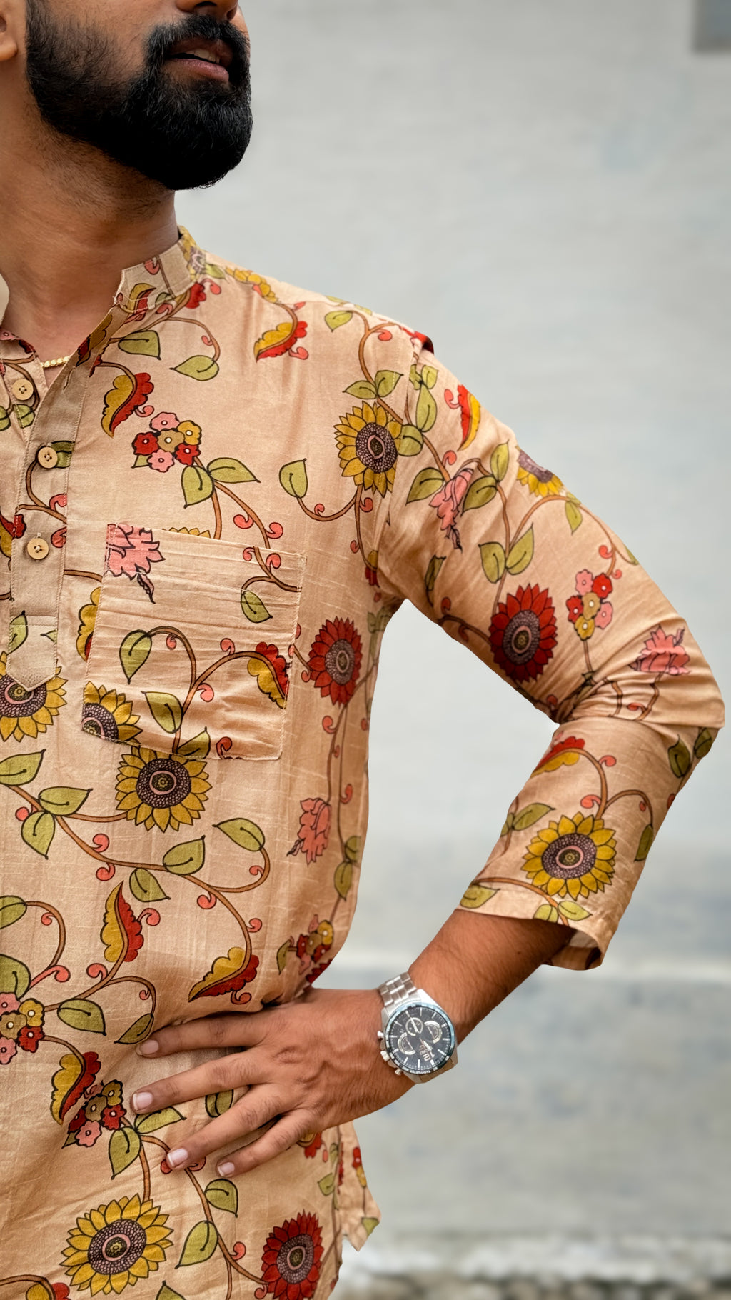 Arsh -  Beige Kalamkari