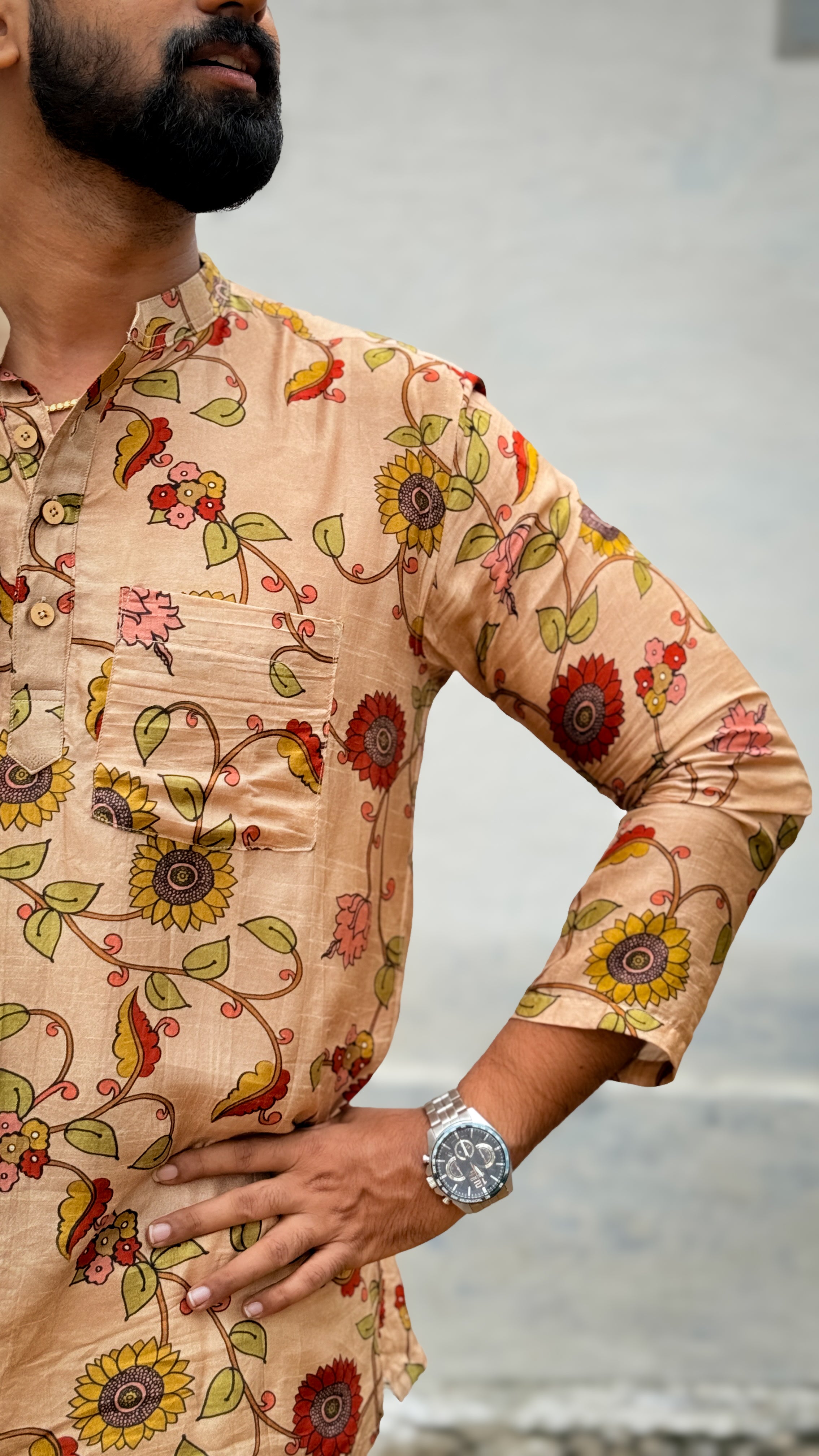 Arsh -  Beige Kalamkari