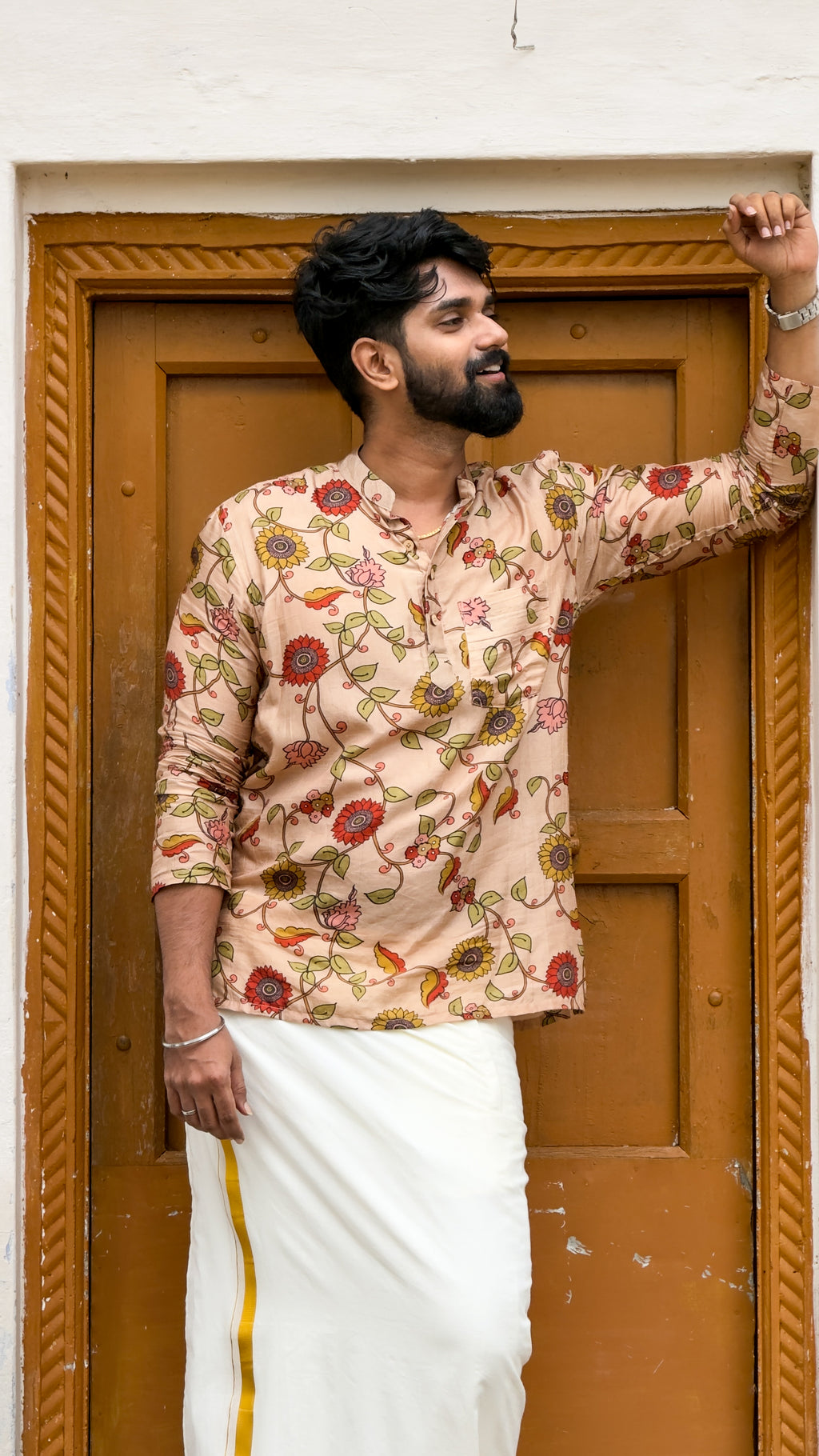 Arsh -  Beige Kalamkari