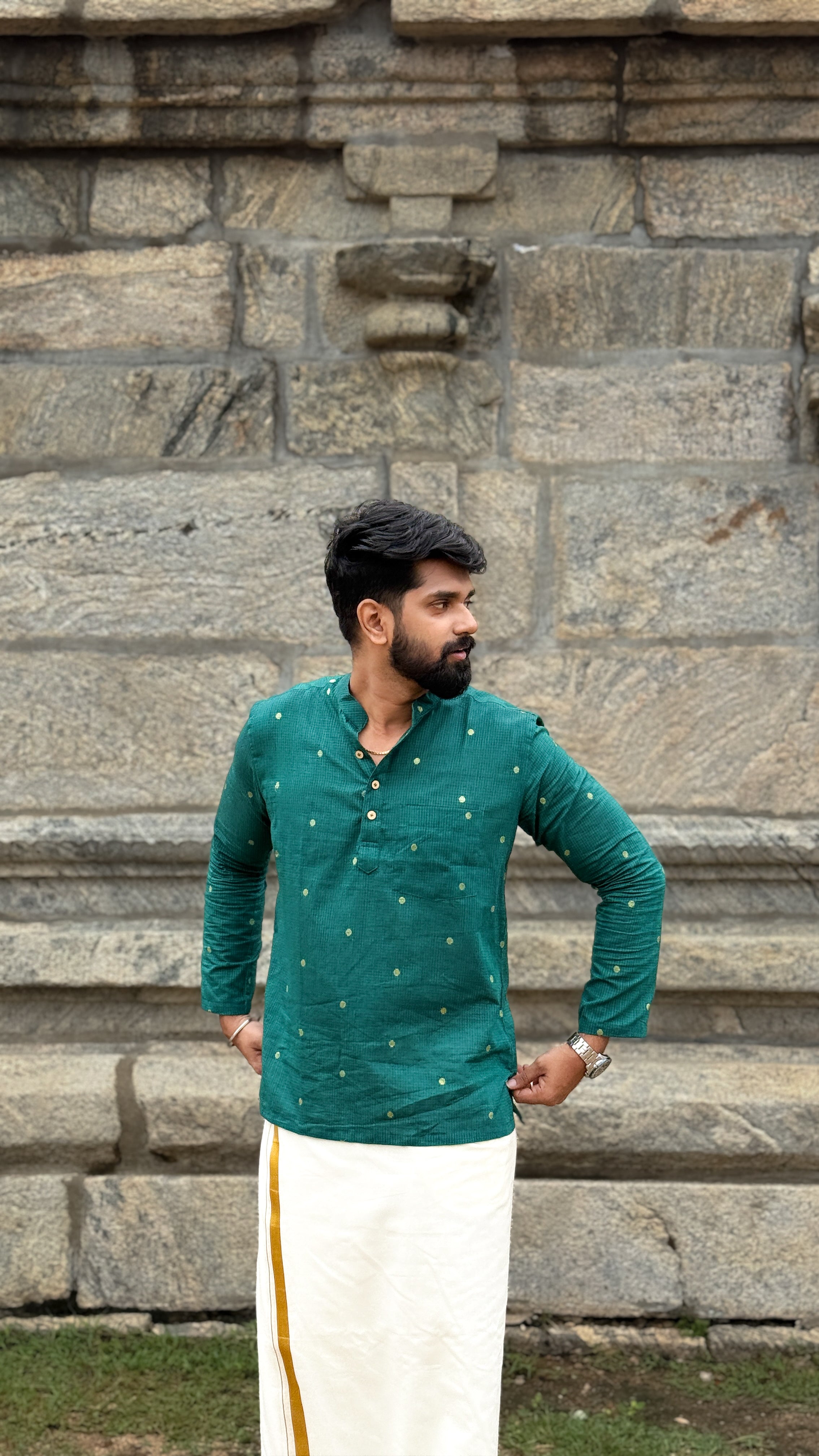 Arsh - Green Butta Kurta