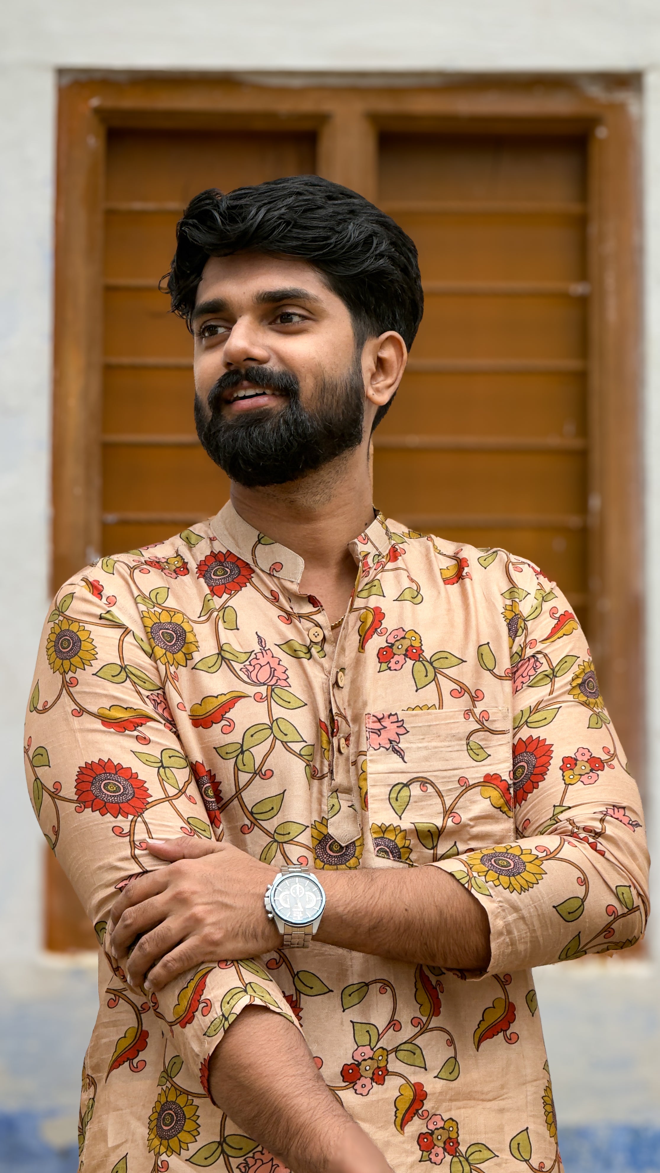Arsh -  Beige Kalamkari
